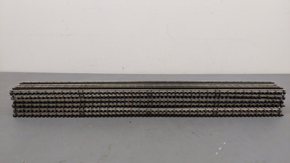 K-Line O Gauge 40" Supersnap Shadow Rail Straight Track Sections (12) VG
