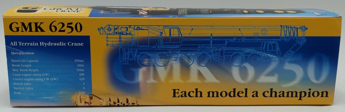 Conrad 2091 1:50 Scale Diecast Grove GMK 6250 All Terrain Hydraulic Crane NIB