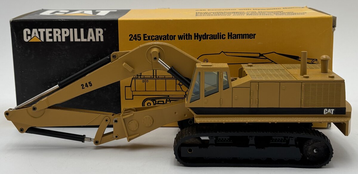 NZG 377 1:50 Scale Caterpillar 245 Excavator w/ Hydraulic Hammer EX/Box