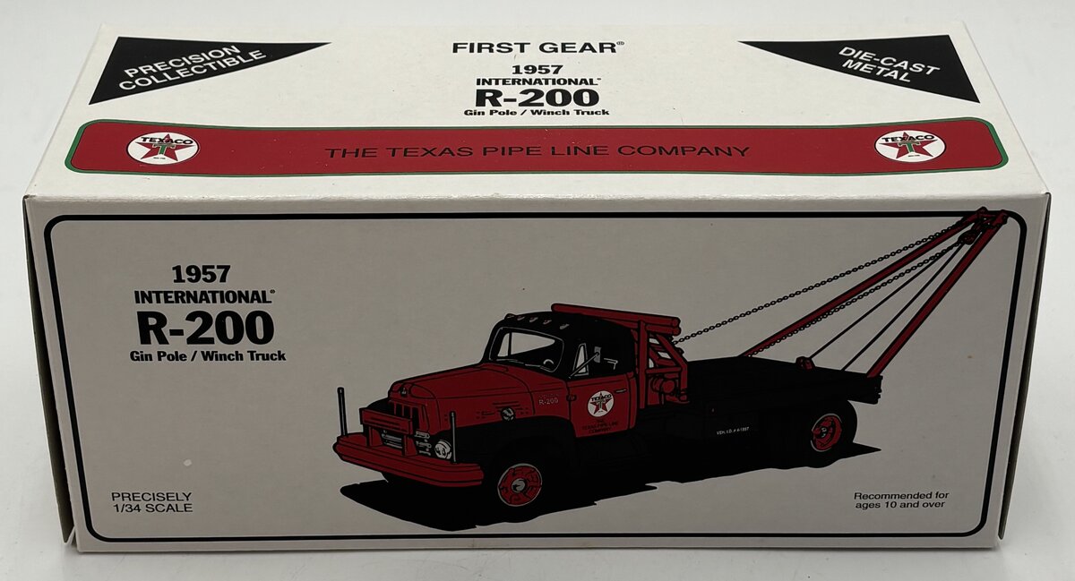 First Gear 19-2015 1:34 Scale 57 International R-200 Texaco Gin Pole/Winch Truck EX/Box