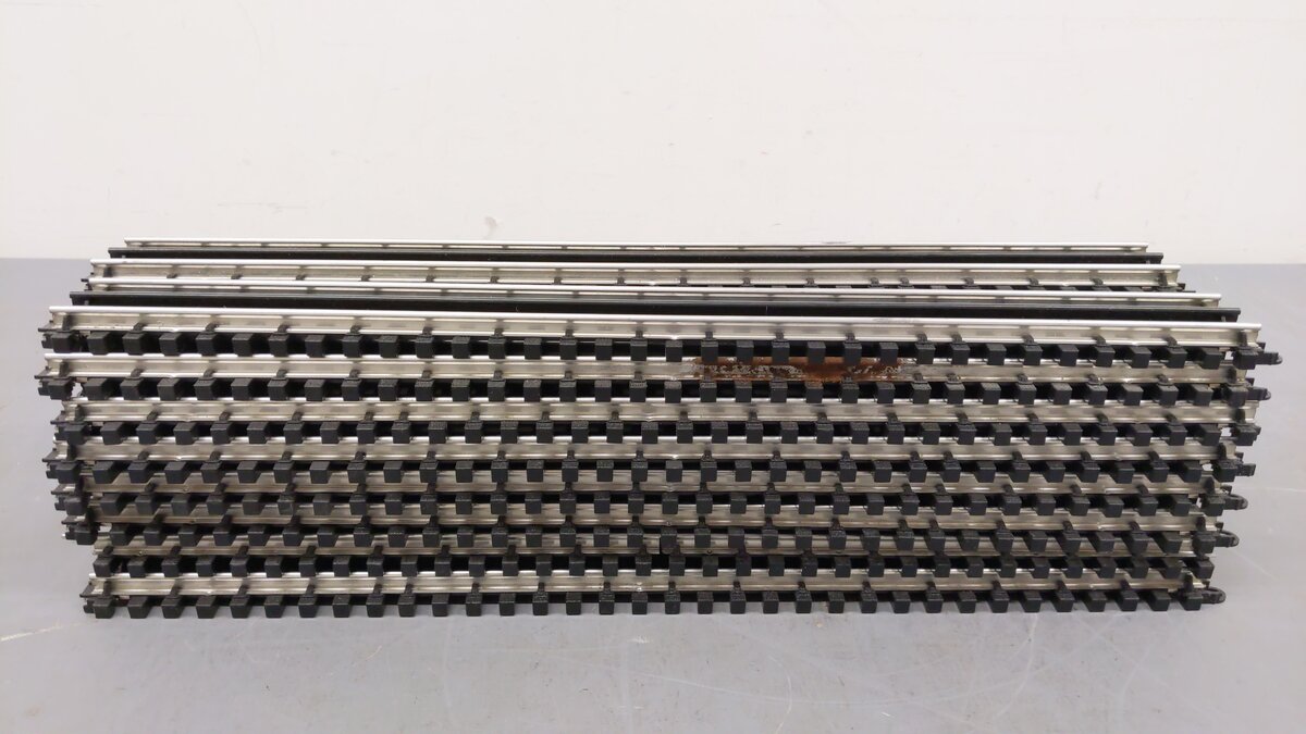 K-Line O Gauge 20" Supersnap Shadow Rail Straight Track Sections (16) EX
