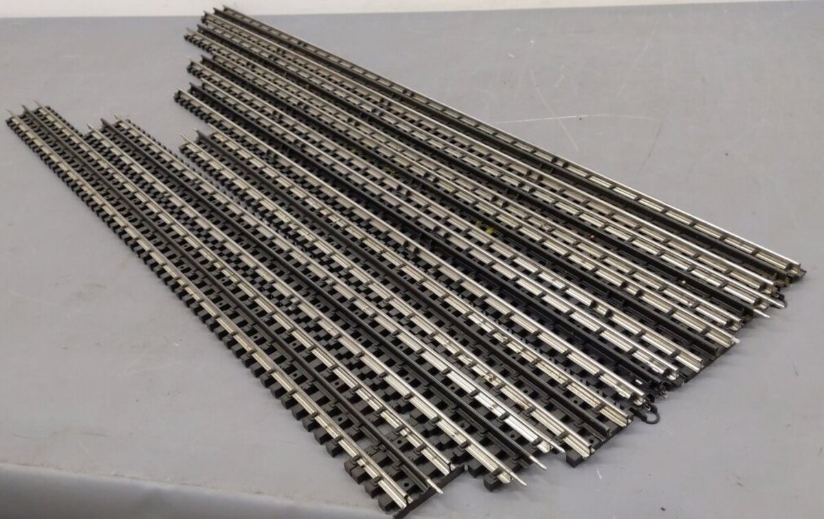 K-Line O Gauge Assorted Super K & Supersnap Straight Track Sections (7) VG