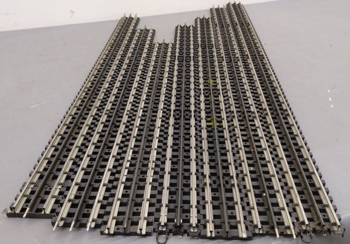 K-Line O Gauge Assorted Super K & Supersnap Straight Track Sections (7) VG