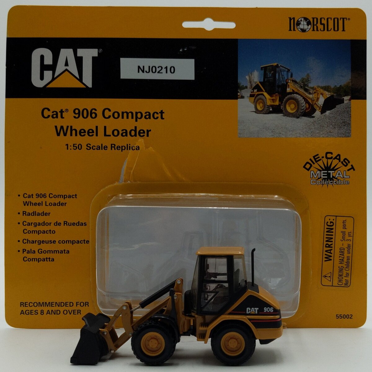 Norscot 55002 1:50 Diecast CAT 906 Compact Wheel Loader NIB