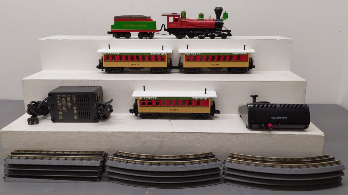 MTH 30-4141-0 O Christmas RailKing RTR 4-6-0 Steam Locomotive Set w/ LocoSound EX/Box