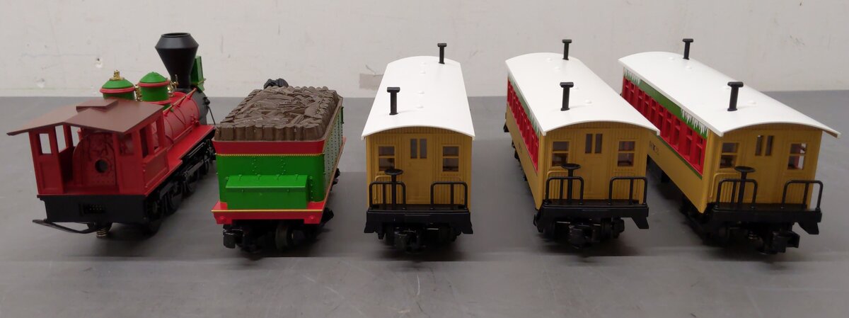 MTH 30-4141-0 O Christmas RailKing RTR 4-6-0 Steam Locomotive Set w/ LocoSound EX/Box