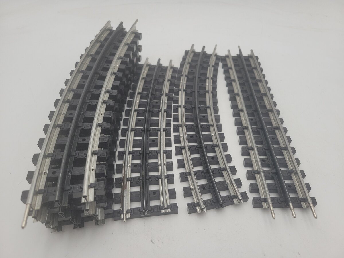 K-Line O Gauge Assorted Straight & Curved Super K Shadow Rail Track Sections [7] VG