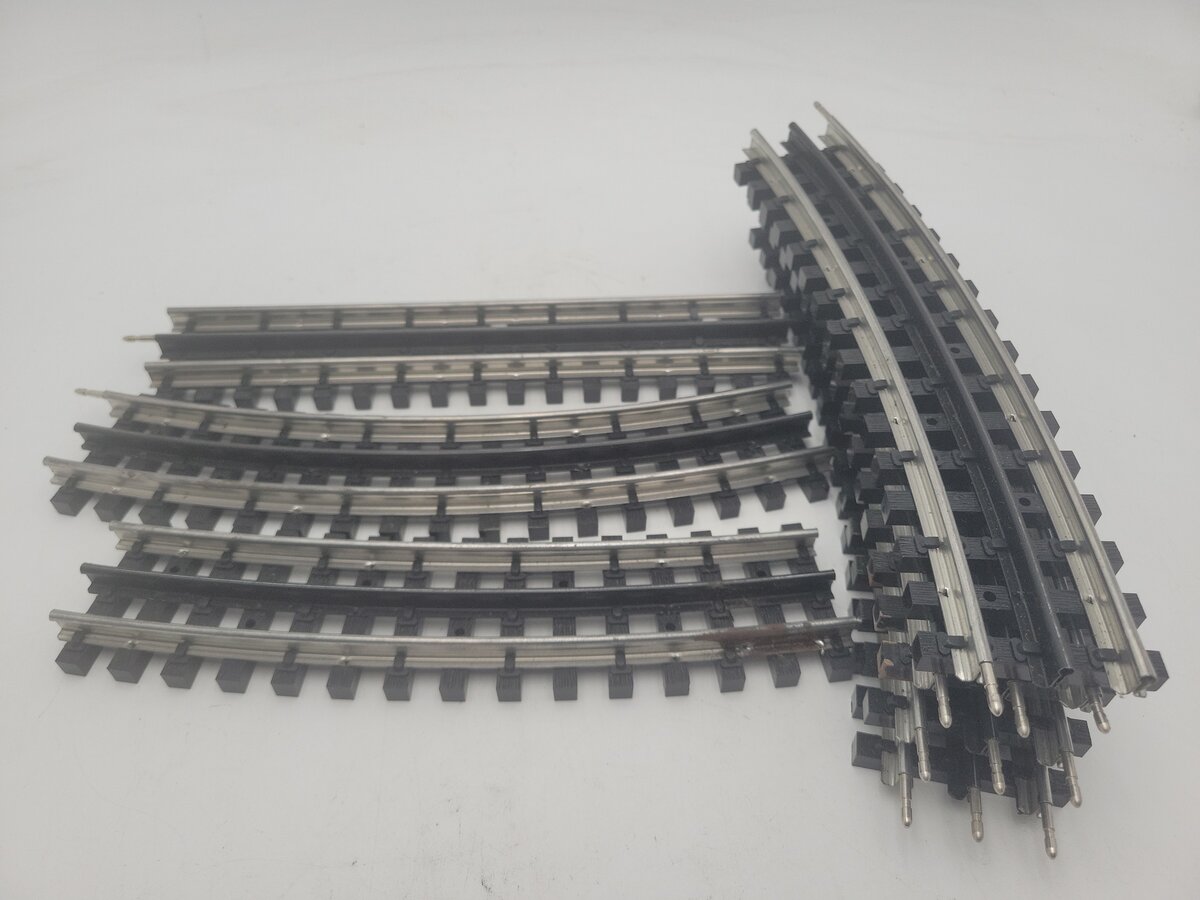 K-Line O Gauge Assorted Straight & Curved Super K Shadow Rail Track Sections [7] VG