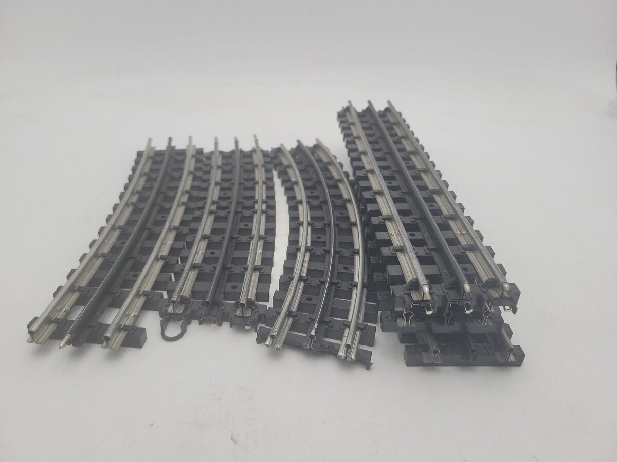 K-Line O Gauge Supersnap Assorted Straight & Curved Track Sections [6] VG