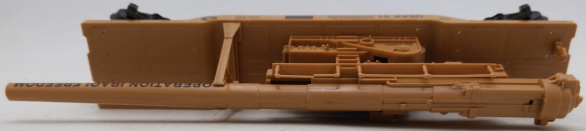 K-Line K662-8020 O Operation Iraqi Freedom US Army Cannon Mounted on Flat Car EX