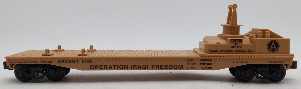 K-Line K691-8030 O Gauge Operation Iraqi Freedom Flatcar w/ Helicopter VG
