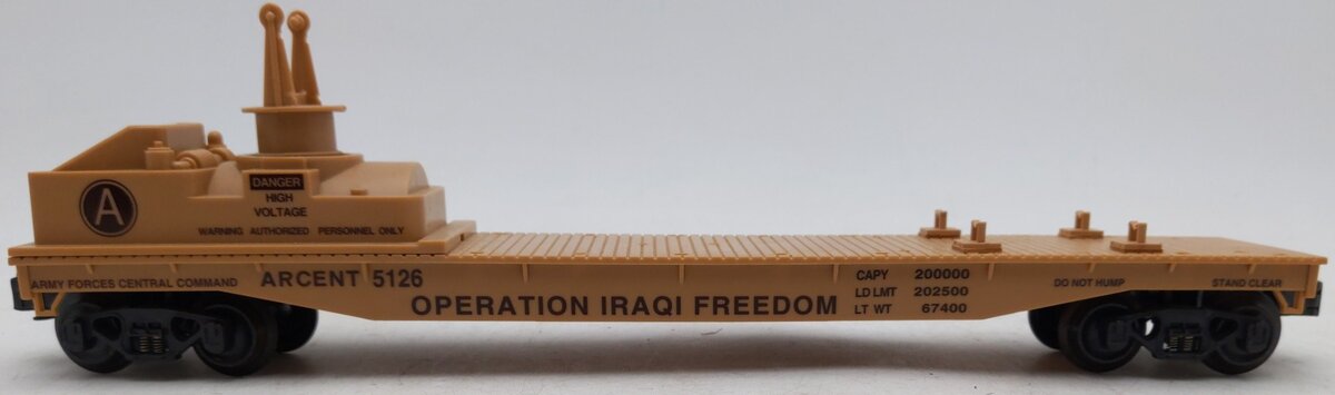 K-Line K691-8030 O Gauge Operation Iraqi Freedom Flatcar w/ Helicopter VG