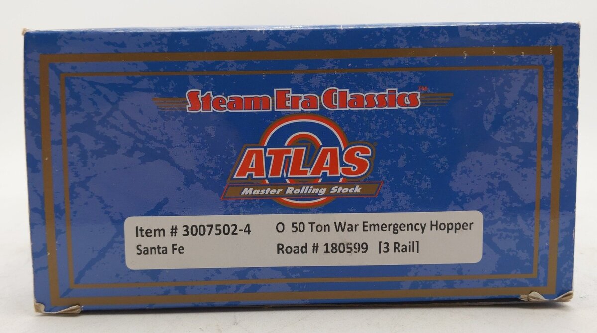Atlas 3007502-4 O Gauge Santa Fe 50 Ton War Emergency Hopper Car #180599 LN/Box