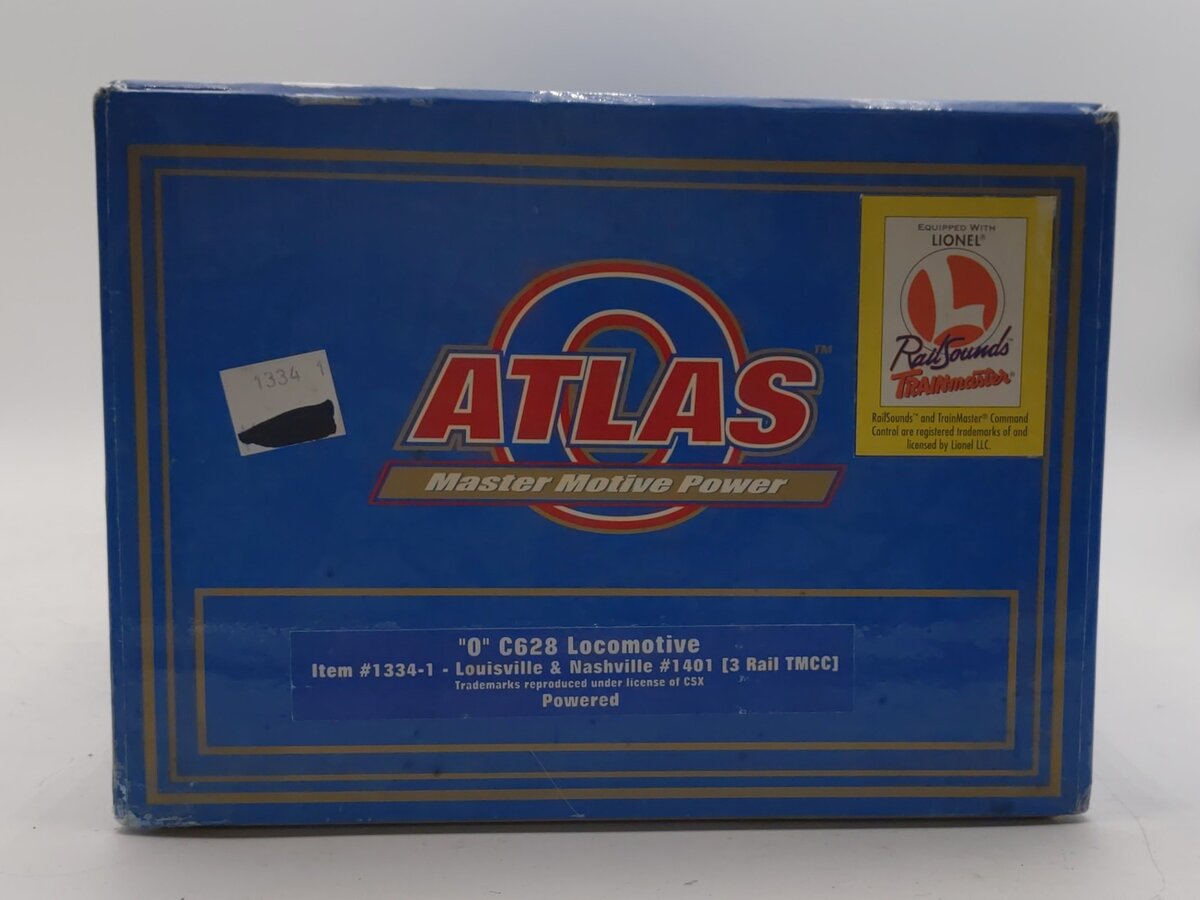 Atlas 1334-1 O Gauge L&N Powered C628 Diesel Locomotive #1401 [3 Rail TMCC] EX/Box