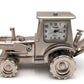 Xanadu Silver Alloy Metal Tractor Backhoe Quartz Desk Clock LN