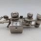 Xanadu Silver Alloy Metal Tractor Backhoe Quartz Desk Clock LN