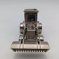 Xanadu Silver Alloy Metal Tractor Backhoe Quartz Desk Clock LN