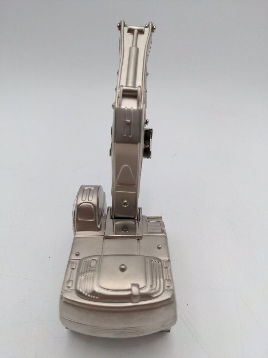 Sanis Enterprises Silver Excavator Desk Clock LN