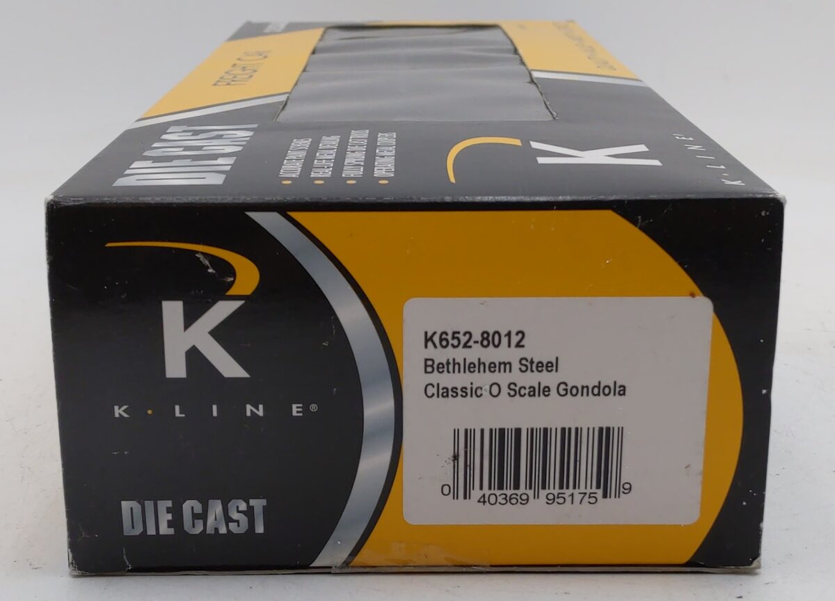 K-Line K652-8012 O Gauge Bethlehem Steel Gondola w/ Metal Coil Load #6462 EX/Box