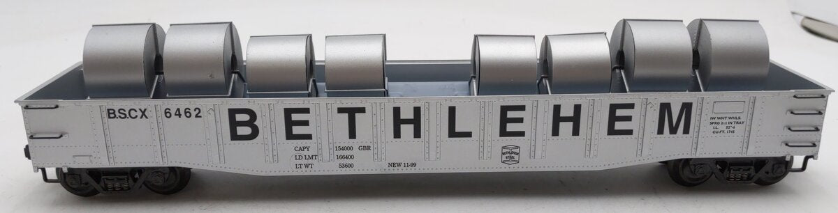 K-Line K652-8012 O Gauge Bethlehem Steel Gondola w/ Metal Coil Load #6462 EX/Box