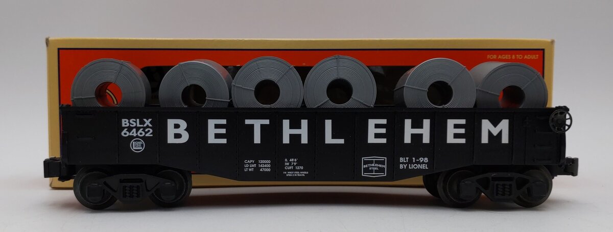Lionel 6-26905 O Gauge Bethlehem Steel Gondola Car with Coil Load #6462 LN/Box
