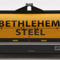 Atlas 3001716-4 O Bethlehem Steel. 0 42' Coil Steel Car #170015 (3 Rail) EX/Box