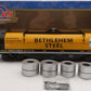 Atlas 3001716-4 O Bethlehem Steel. 0 42' Coil Steel Car #170015 (3 Rail) EX/Box