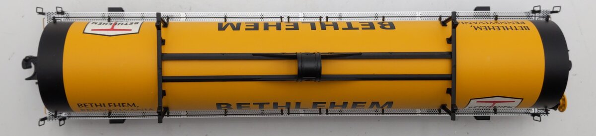 Atlas 3001716-4 O Bethlehem Steel. 0 42' Coil Steel Car #170015 (3 Rail) EX/Box