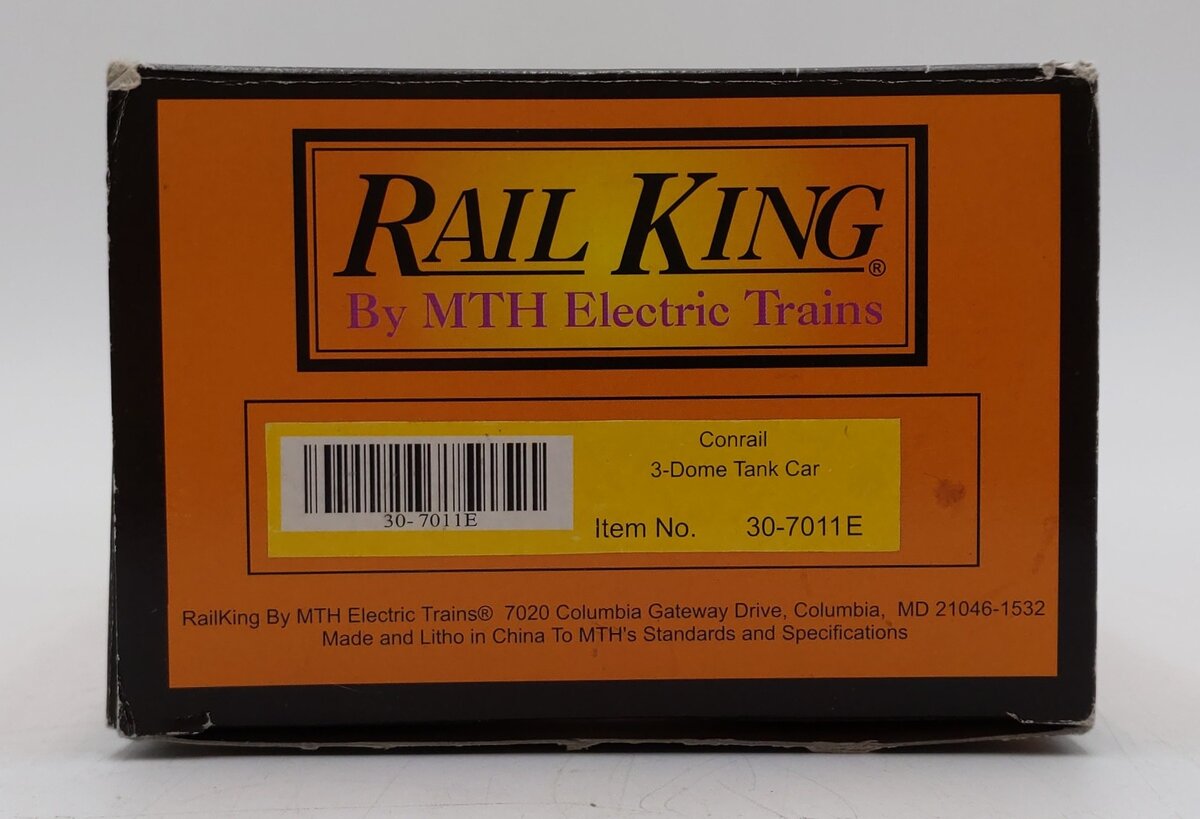 MTH 30-7011-1 MTH 30-7011E Conrail 3-Dome Tank Car #5011 LN/Box