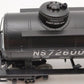 MTH 30-73192 O Gauge Norfolk Southern 3-Dome Tank Car #72600 EX/Box