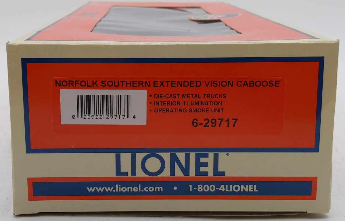 Lionel 6-29717 O Gauge Norfolk & Southern Extended Vision Caboose #555533 LN/Box