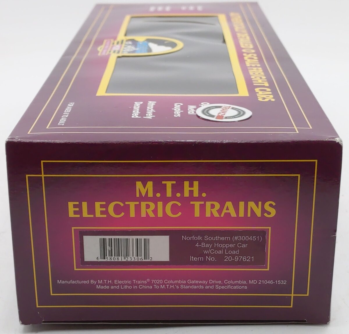 MTH 20-97621 O Norfolk Southern 4-Bay Hopper Car #300477 LN/Box