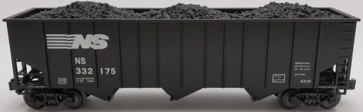 Lionel 6-27120 O Gauge Norfolk Southern 3-Bay Coal Hopper #332175 LN/Box