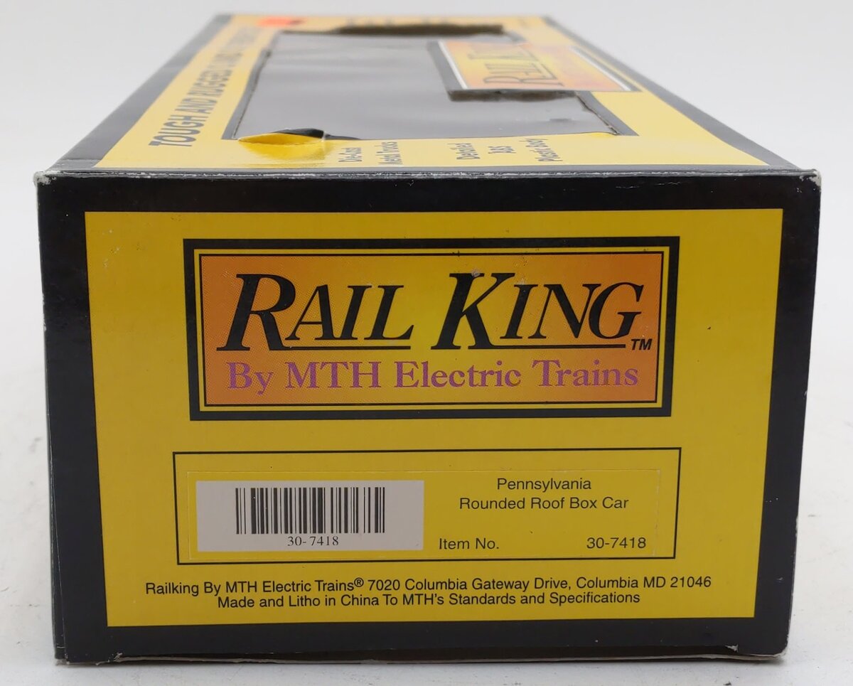 MTH 30-7418 O Gauge Pennsylvania RailKing Rounded Roof Boxcar #76642 EX/Box