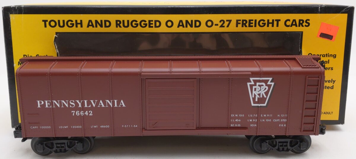 MTH 30-7418 O Gauge Pennsylvania RailKing Rounded Roof Boxcar #76642 EX/Box