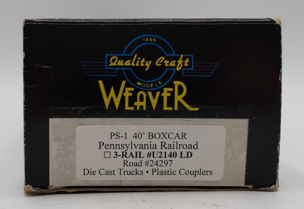 Weaver U2140 O Gauge Pennsylvania PS- 1 40' Boxcar No. 24297 LN/Box