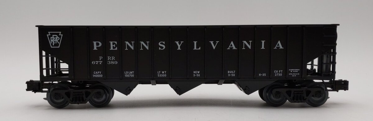 Weaver O Scale Pennsylvania Railroad 3 Bay 3 Rail Coal Car Hopper #677389 LN/Box
