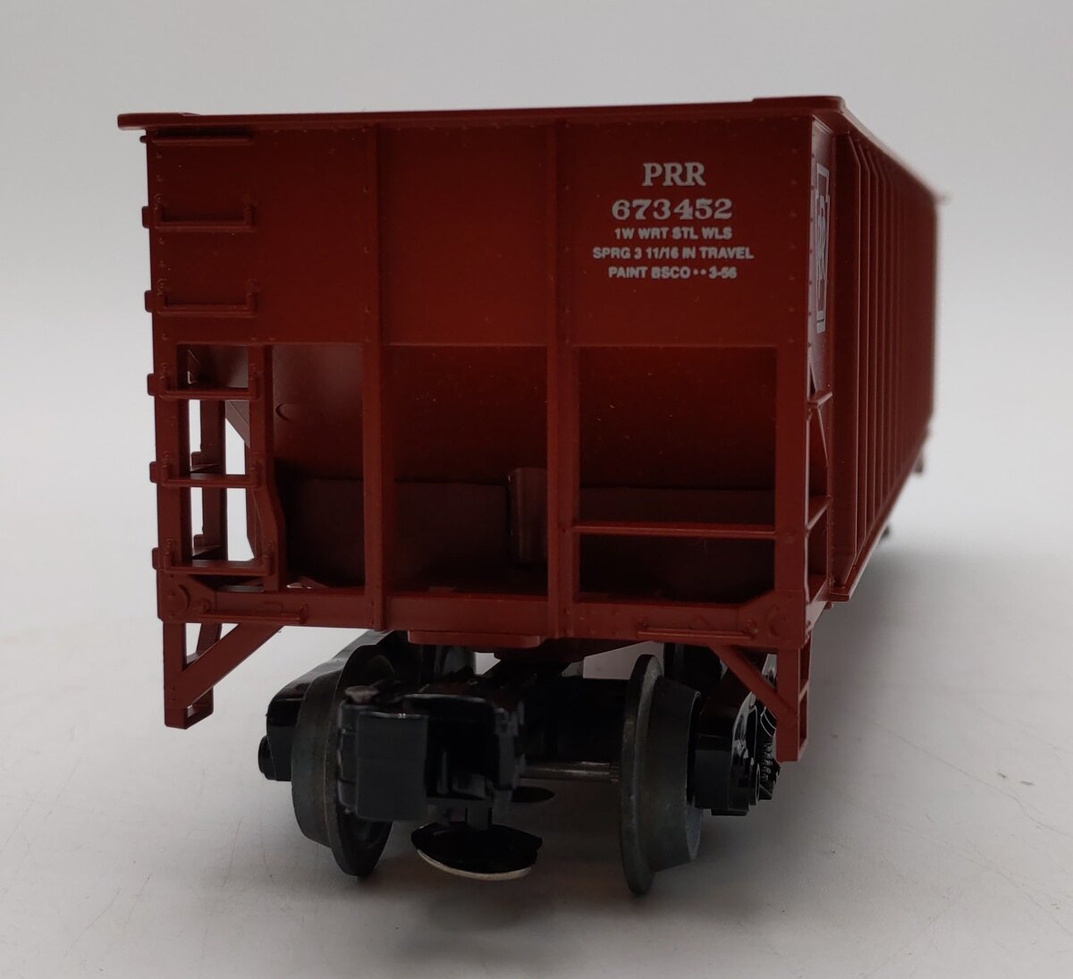 Weaver O Scale Pennsylvania Railroad 3 Bay 3 Rail Ribbed Hopper #673452 LN/Box