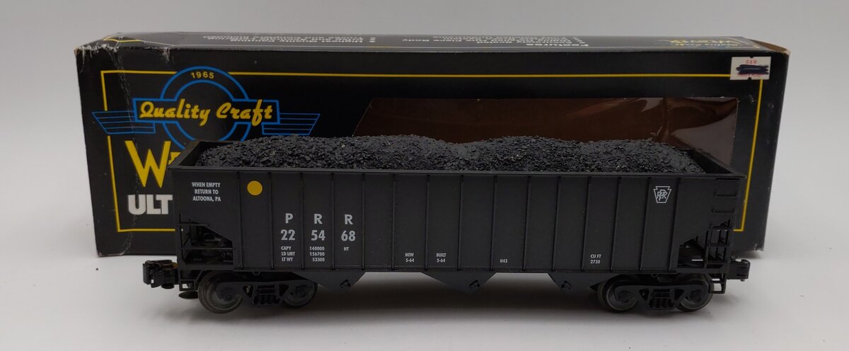Weaver O Scale PRR 3 Bay 3 Rail Coal Car Hopper #225468 LN/Box