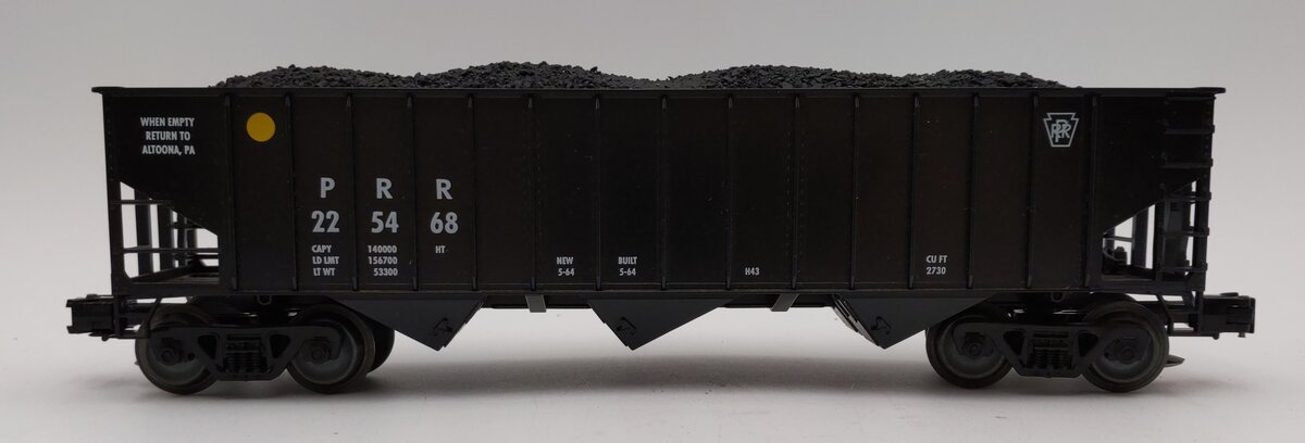Weaver O Scale PRR 3 Bay 3 Rail Coal Car Hopper #225468 LN/Box