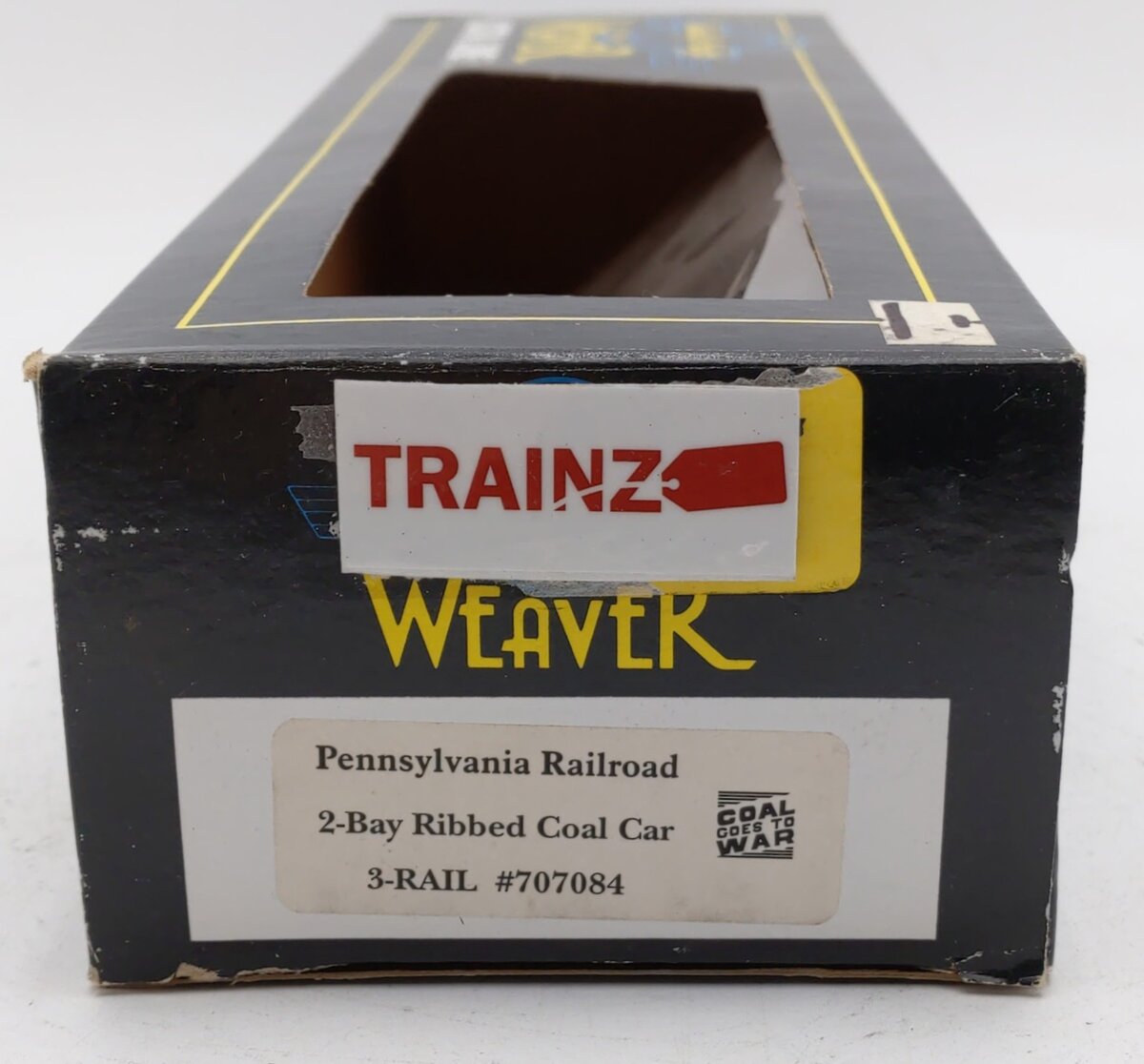 Weaver 707084 O Gauge Pennsylvania Railroad 2-Bay Ribbed Coal Car (3-Rail) LN/Box