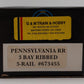 Weaver O Scale Pennsylvania RR 3 Bay 3 Rail Ribbed Hopper #673455 LN/Box