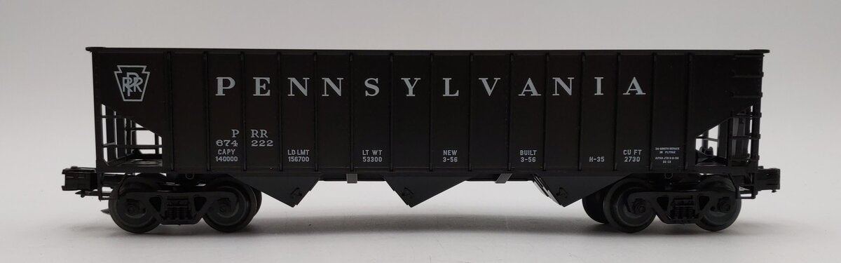 Weaver O Scale Pennsylvania Railroad 3 Bay 3 Rail 70 Ton Coal Car Hopper #674222 LN/Box