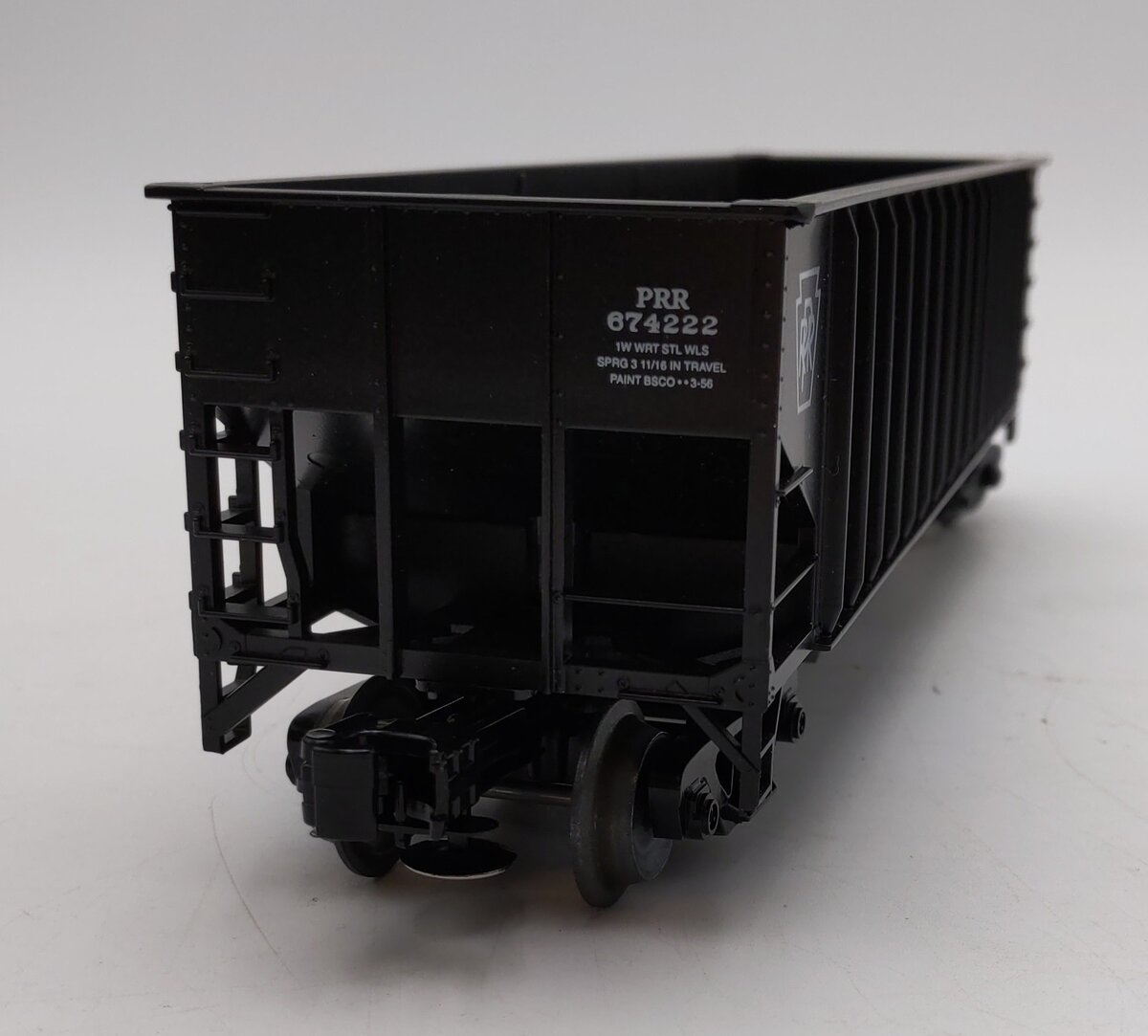 Weaver O Scale Pennsylvania Railroad 3 Bay 3 Rail 70 Ton Coal Car Hopper #674222 LN/Box