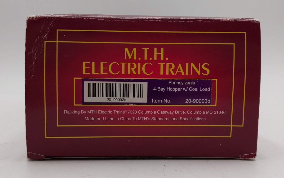 MTH 20-90003D O Gauge Pennsylvania Hopper with Coal Load #673467 LN/Box