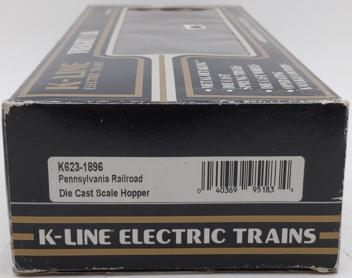 K-Line K623-1896 O Gauge Diecast Pennsylvania Hopper w/Load #192166 LN/Box