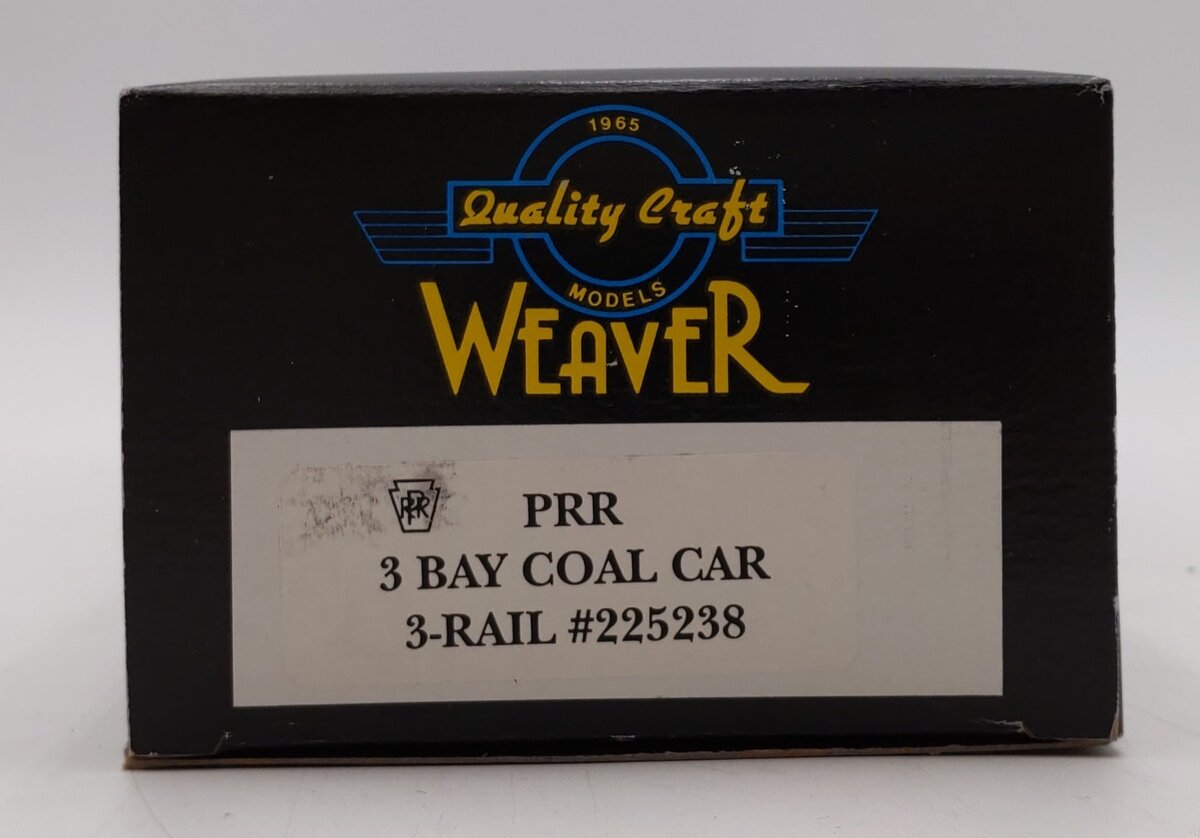 Weaver O Scale POO 3 Bay 3 Rail Coal Car Hopper #225238 LN/Box