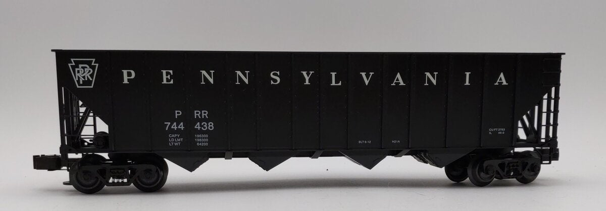 Weaver O Scale 4 Bay 3 Rail Pennsylvania Railroad High Side Hopper #744438 LN/Box