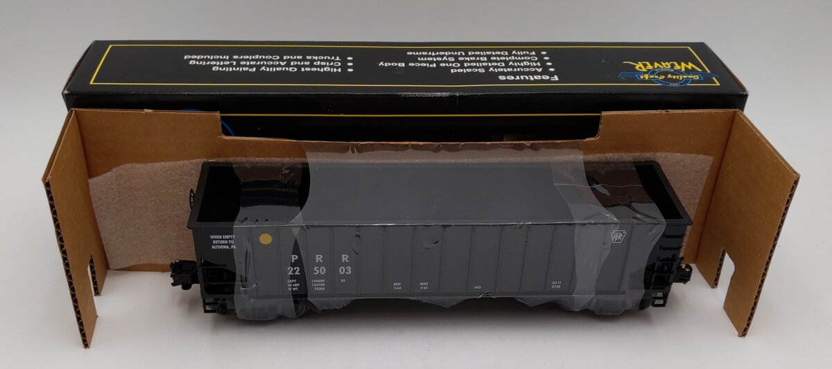 Weaver O Scale PRR 3 Bay 3 Rail Coal Car Hopper #225003 NIB