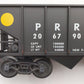 Weaver 206784 O Gauge PRR 2 Bay Ribbed Hopper (3-Rail) EX/Box